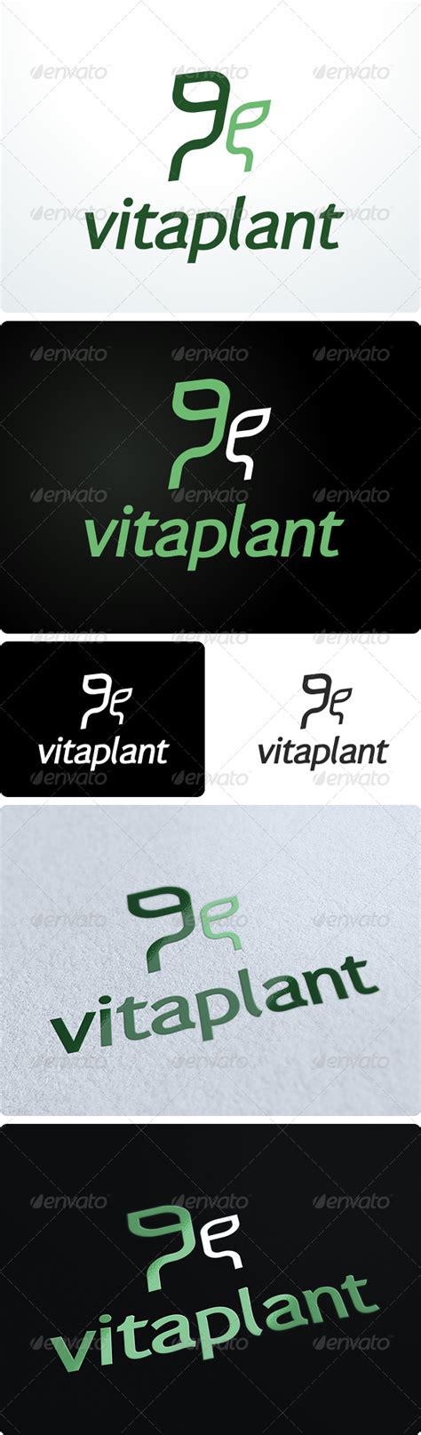 Vitaplant Logo Design — Vector EPS #planting #health • Available here → https://graphicriver.net ...