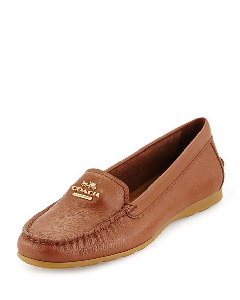 Lyst - Coach Opal Leather Loafer in Brown