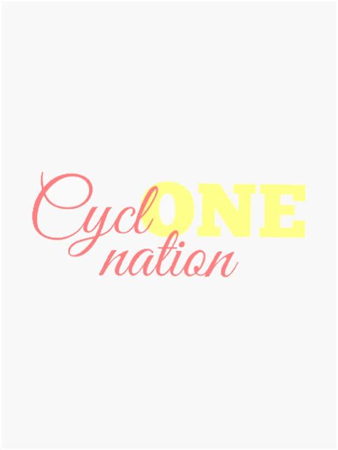 "Cyclone nation" Sticker for Sale by Aubreykleberg | Redbubble