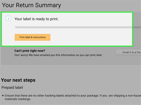 Amazon Printable Return Label