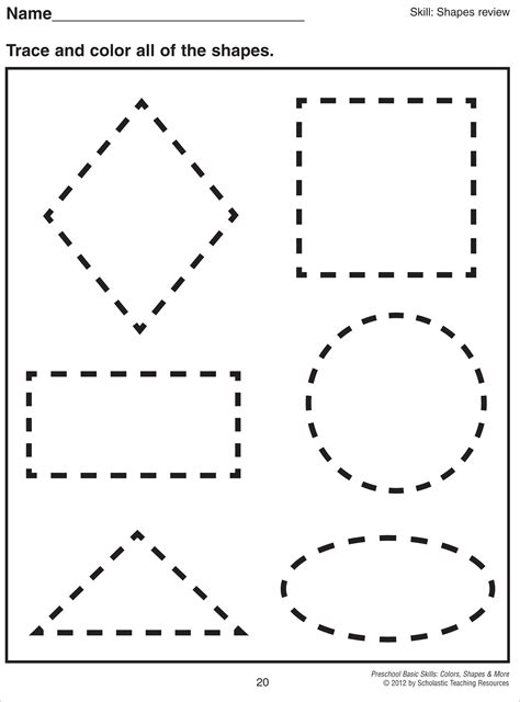 Shapes Printables For Kindergarten