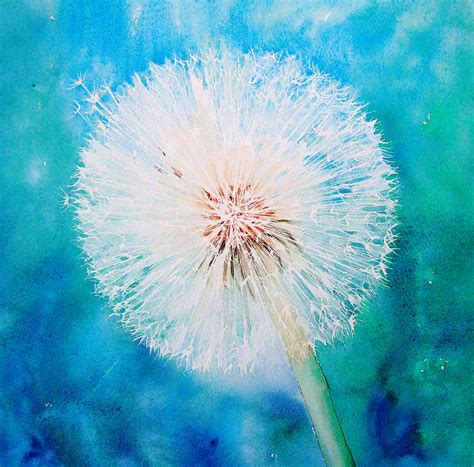 Jade Dandelion Painting by Ruth Harris - Pixels