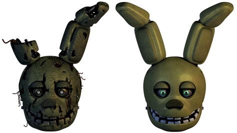 Springtrap and Spring Bonnie Heads by 3D-Darlin on DeviantArt