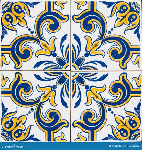 Portuguese tiles stock image. Image of handcraft, design - 135234245