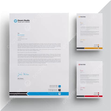 Modern Company Letterhead Template Download on Pngtree