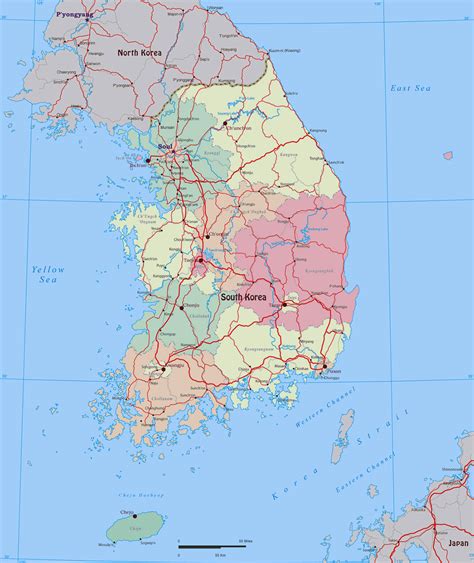 Maps of South Korea | Detailed map of South Korea in English | Tourist ...