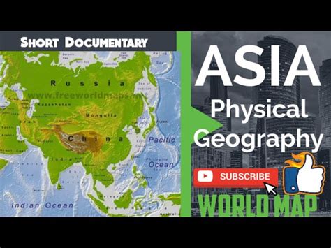 Asia Physical Map Rivers And Mountains