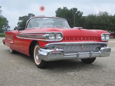 1958 Oldsmobile 98 Festival Red Convertible 371cu/305hp | Frank's Classic Cars