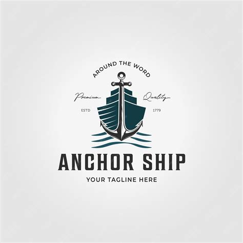 Premium Vector | Vintage retro anchor ship logo icon vector ...