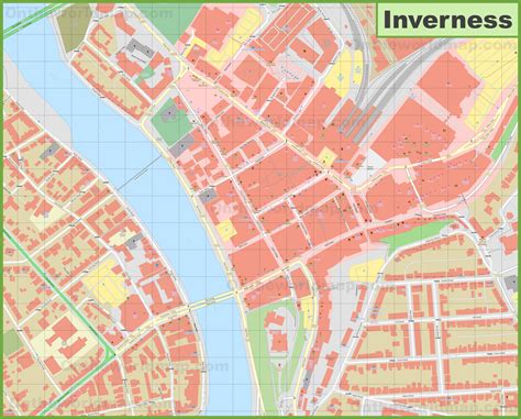 Inverness Map City Centre | Map Of West