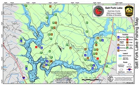 Salt Fork Lake Fishing Map - Draw A Topographic Map