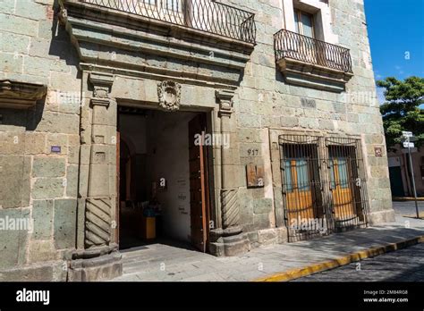 Facade of the Textile Museum of Oaxaca or Museo Textil de Oaxaca in the ...