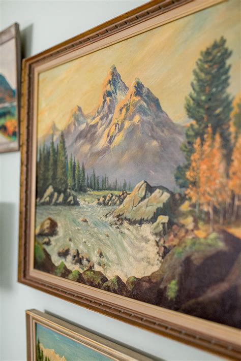 Thrift Store Score: Vintage Landscape Paintings - Dream Green DIY