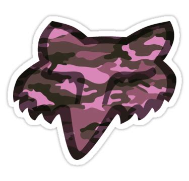 "Fox Racing Pink Camo" Stickers by Robjohnsilvers | Redbubble | Pink ...