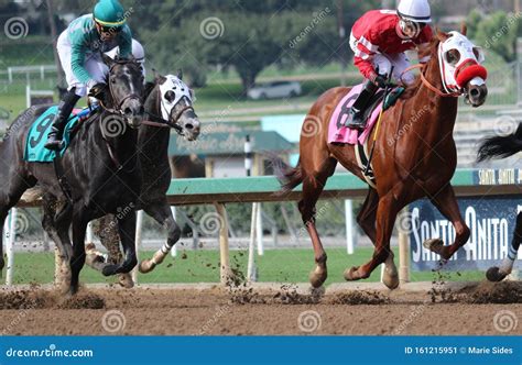 Horse Racing at Santa Anita Racetrack Editorial Photo - Image of santaanita, racetrack: 161215951