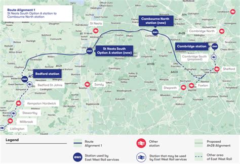 East West Rail Update - 5 possible routes - Robinson & Hall