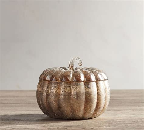 Pottery Barn Mercury Lidded Pumpkin Candle Pot | Best Fall Decor ...