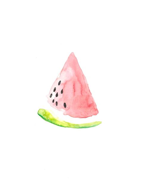 Watermelon Slice PRINT // Watercolor Print // Watercolor Art - Etsy