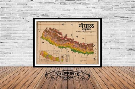 Old Map of Nepal 19th Century Map Rare Fine Reproduction | Etsy