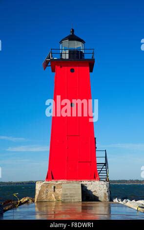 Manistique East Breakwater Lighthouse, Lakeview Park, Manistique ...