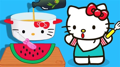 Fun Kitchen Hello Kitty Games - Children Learn Lunchtime Recipes ...