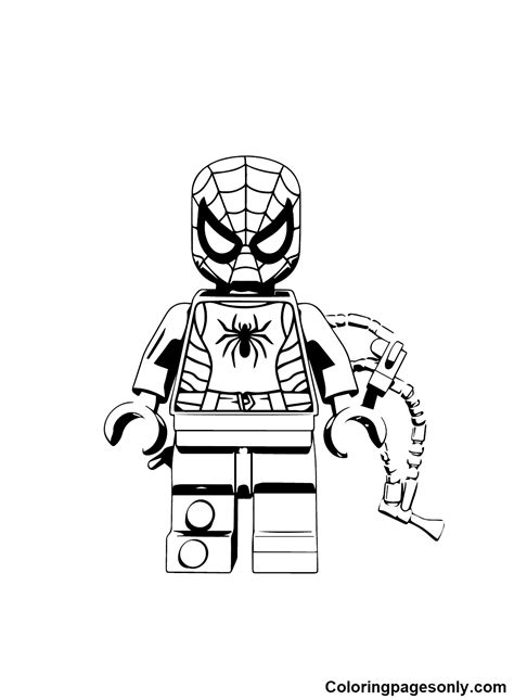 Lego Spiderman Coloring Pages Printable for Free Download