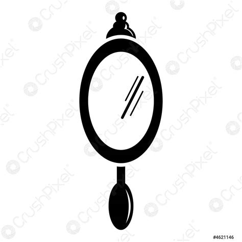 Hand mirror icon, simple black style - stock vector 4621146 | Crushpixel