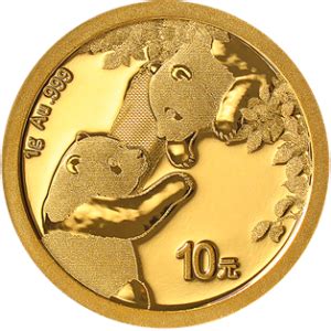 2023 Chinese Panda 1 g (1/20 oz) 10 Yuan Gold Coin – COINSASIA