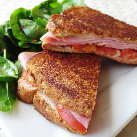 Mango & Tomato: Grilled Cheese, Black Ham & Tomato Sandwich