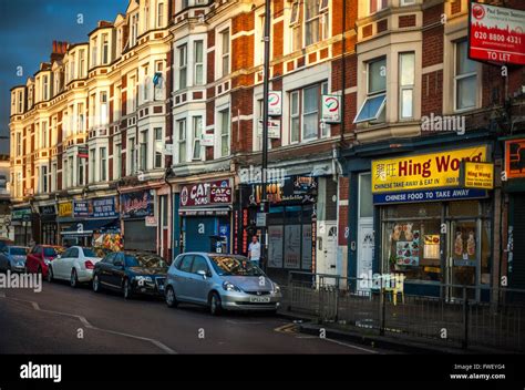 West Green Road shops, late afternoon, high street, Tottenham, London, UK Stock Photo - Alamy