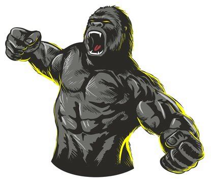 Angry Gorilla Cartoon