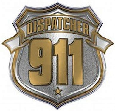 DISPATCHER 911 SHIELD 12" X 12" ENAMEL SIGN S/O* - Old Time Signs