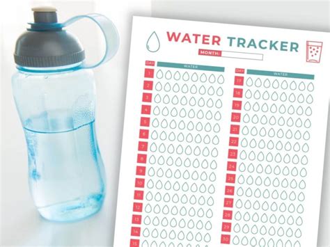 Water Intake Tracker Printable