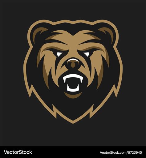 Angry bear logo symbol Royalty Free Vector Image