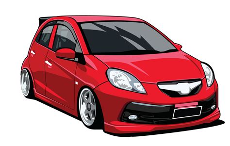 small modern honda brio car illustration 20414332 Vector Art at Vecteezy