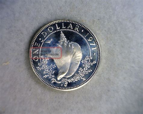 Bahamas $1 Dollar 1971 Proof Silver Coin (stock 0564)