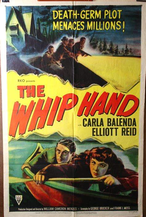 THE WHIP HAND, Cold War Era poster - Original Vintage Movie Posters