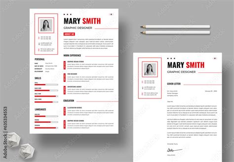 Resume CV Stock Template | Adobe Stock