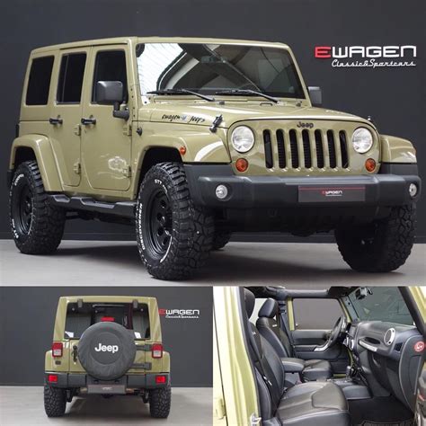 Online: 2014 Jeep Wrangler JK Unlimited Sahara in commando green. Only 32600 km and all options ...