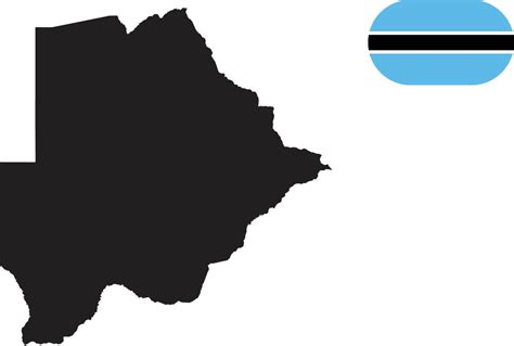 map and flag of Botswana 11175558 Vector Art at Vecteezy