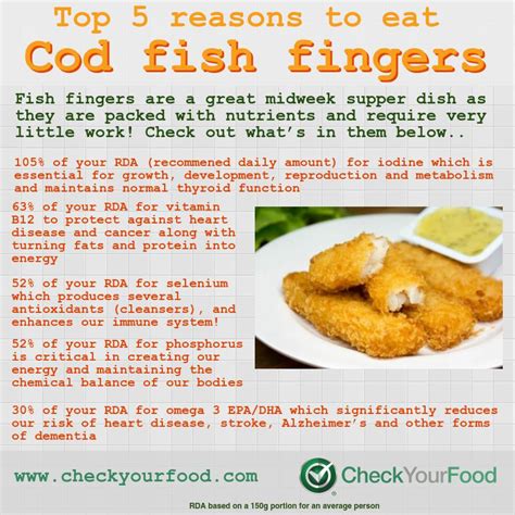 The health benefits of cod fish fingers