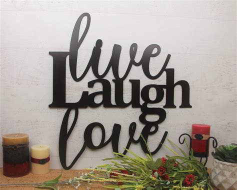 Excited to share the latest addition to my #etsy shop: Live Laugh Love Wall Art, Metal Wall Sign ...