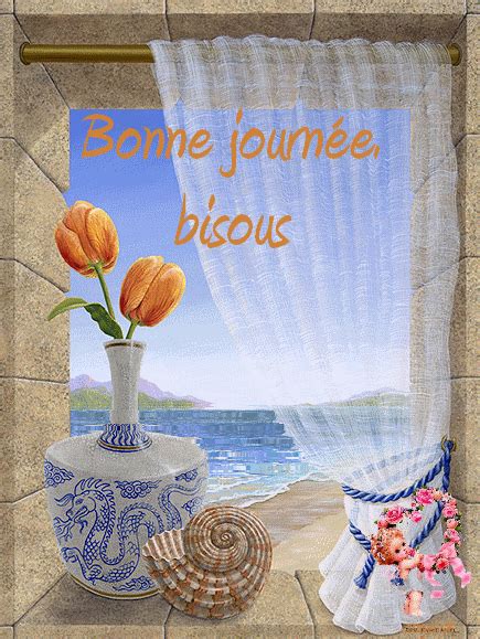 Bonne journée bisous - image animée GIF