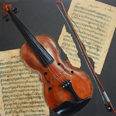 Violin Painting by Andrea Meyer