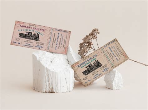 Train Birthday Party Invitations Train Ticket Invitations - Etsy