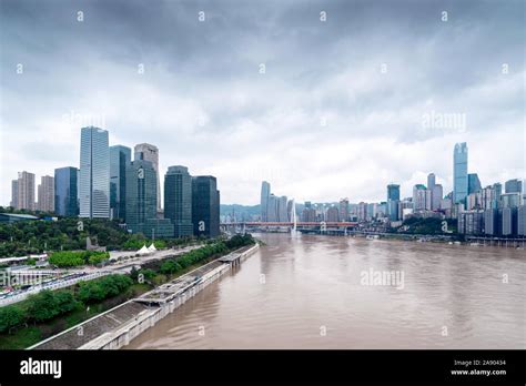 Chongqing city skyline, modern bridges and skyscrapers Stock Photo - Alamy