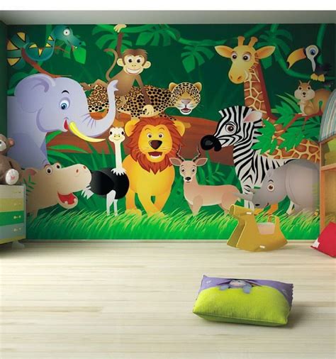 Kids Bedroom Ideas Zoo Wall Mural - Home Interior Decor - 14063 ...