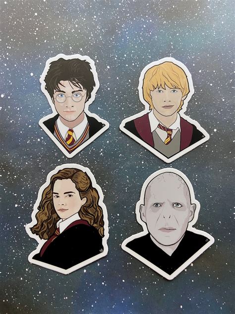 Vinyl Decal 4 Pack Stickers Harry Potter Ron Weasley | Etsy