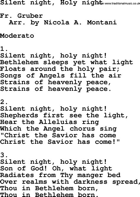 Catholic Hymns, Song: Silent Night, Holy Night - lyrics and PDF