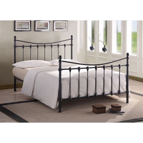 Florida Black Metal Bed Frame - King Size 5ft - Free Next Day Delivery*